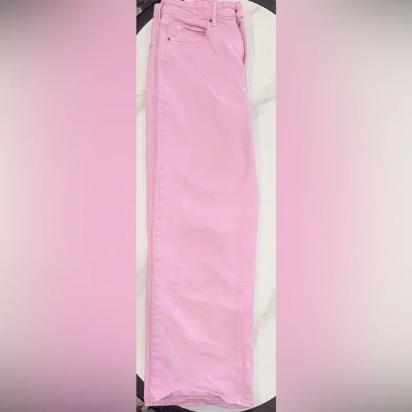 Old Navy Pink jeans wide leg  size 8 - Picture 8 of 9